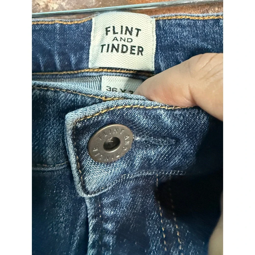 Flint and Tinder HB Slim Fit Stretch Jeans 36x32 Atlantic Wash Huckberry $158